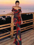 Mesh Floral Printed Sleeveless Dresses